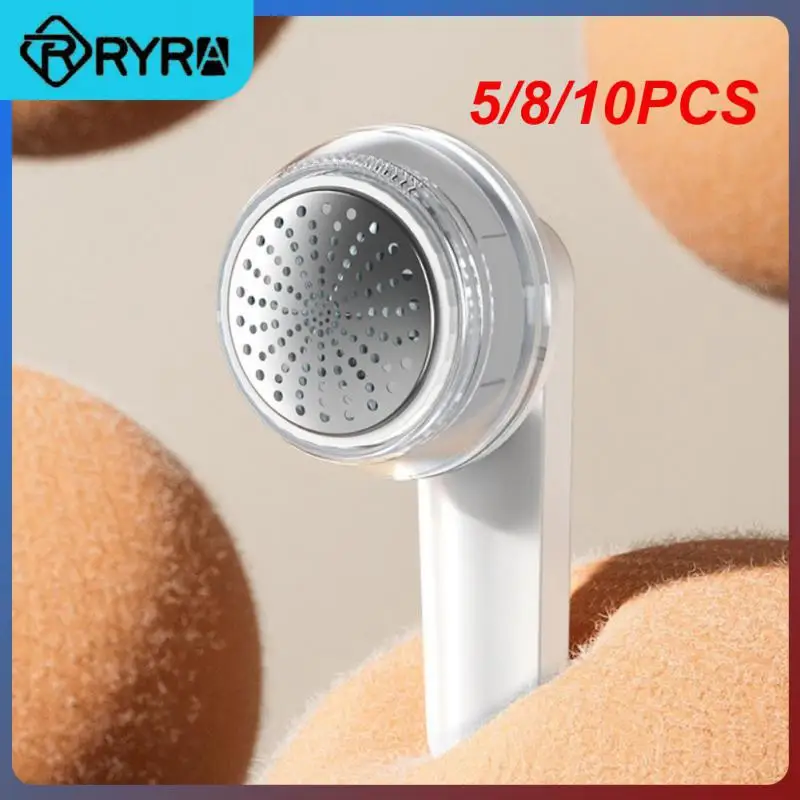 

5/8/10PCS Hexaphyll Cutter Head Rechargeable Small Household Lint Remover Tidy Convenient Household Hair Ball Trimmer