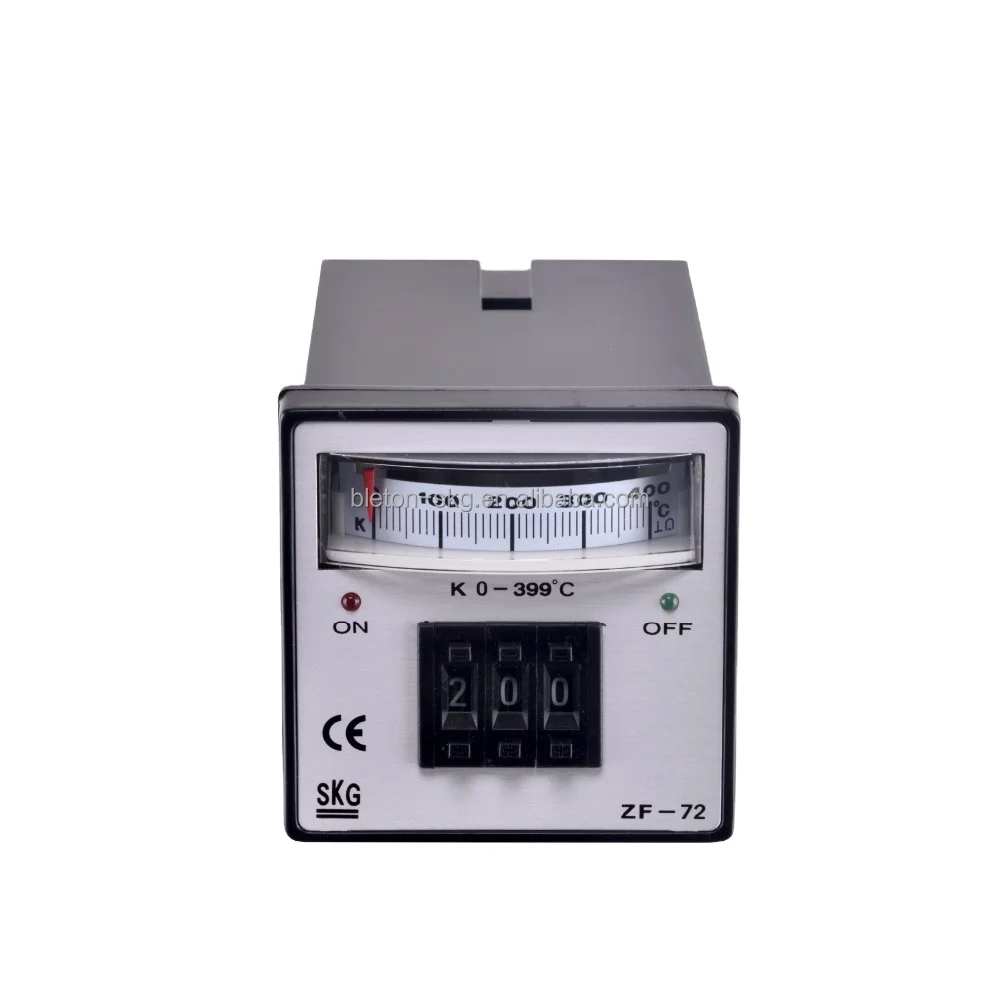 

ZF-72 3 dial code 72x72mm Analog Temperature Controller with pointer Panel temperature thermostat K/J PT100 Input 5A/220VAC/SSR