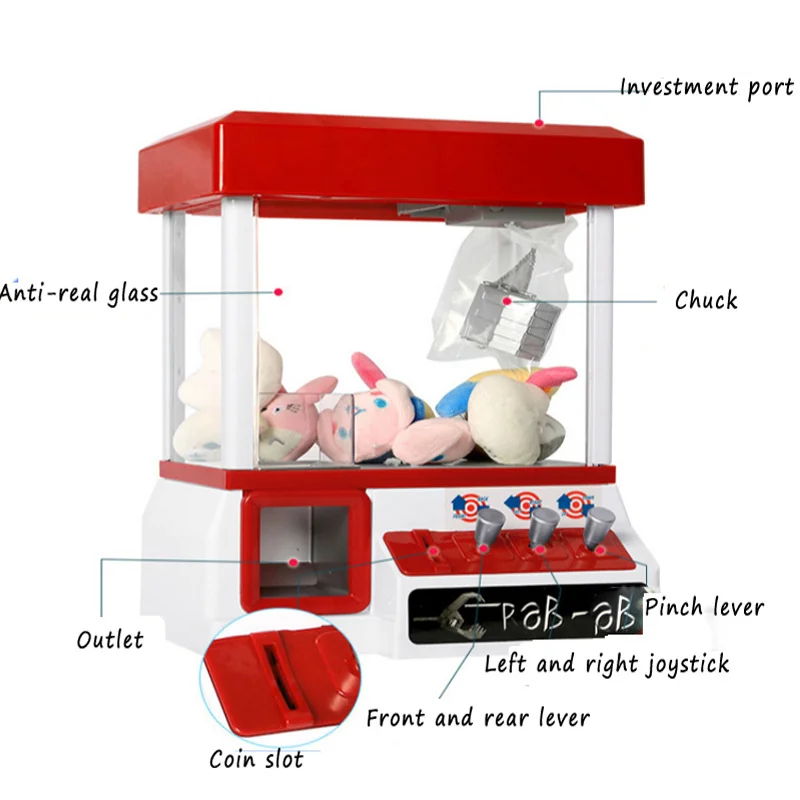 Red Retro Style Mini Sweet Vending Machine Vintage Toy Candy Arcade Jelly Bean 
