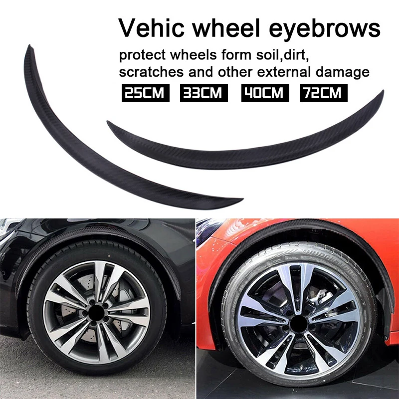 

2pcsUniversal Carbon Fiber Pattern Car Modification Decorative Strip Fender Flares Mud Flap Splash Guards Arch Wheel Eyebrow Lip