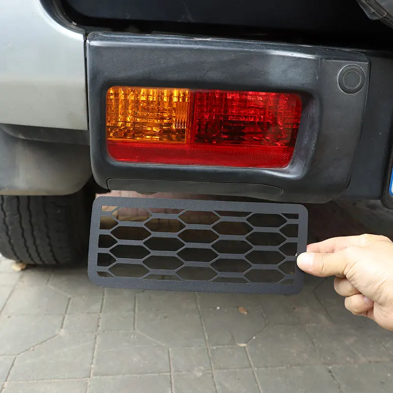 

For Toyota FJ Cruiser 2007-2021 Aluminum Alloy Black Car Rear Fog Lamp Cover Trim Sticker Car Accessories