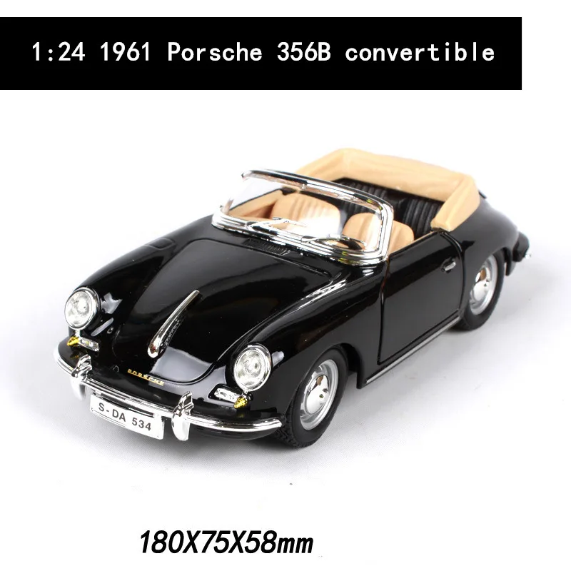 

Bburago 1:24 1961 Porsche 356B Convertible Alloy Car Model Alloy Simulation Car Decoration Collection Gift Toy Static Car Model