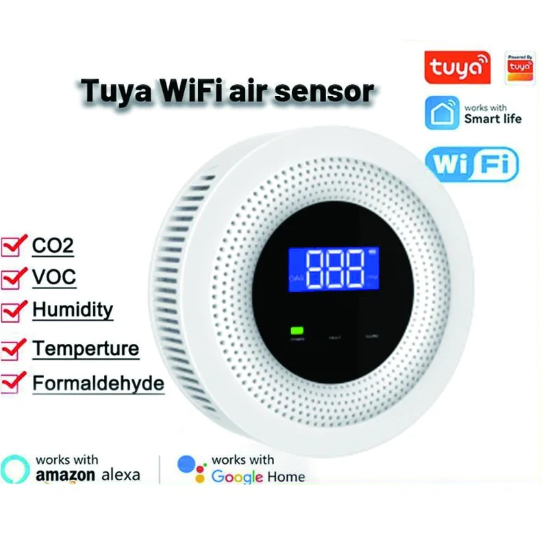 

Tuya WiFi Smart Temperature And Humidity Sensor APP Remote Monitoring Smart Home SmartLife Cooperates With Alexa GoogleAssistant