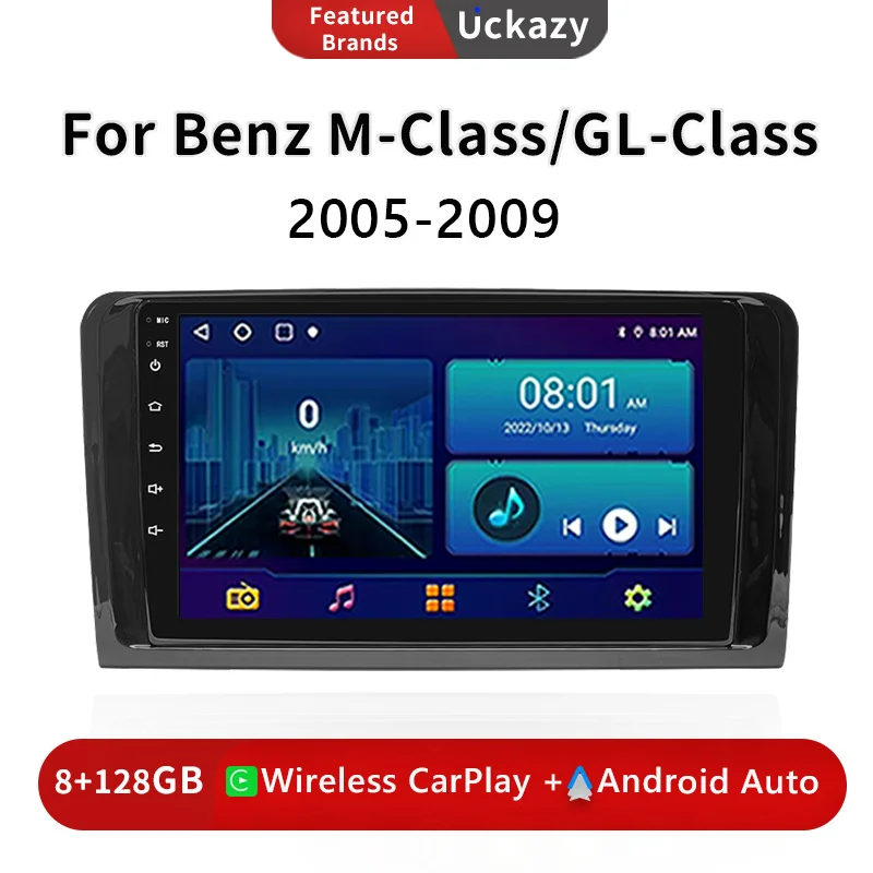 Автомобильный мультимедийный плеер Android 13 для Mercedes Benz M CLASS ML W164 X164 ML350ML300 GL500 ML320 ML280