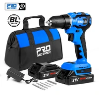 21v cordless drill 40nm brushless mini electric driver screwdriver 2 0ah battery household power tools 5pcs bits by prostormer