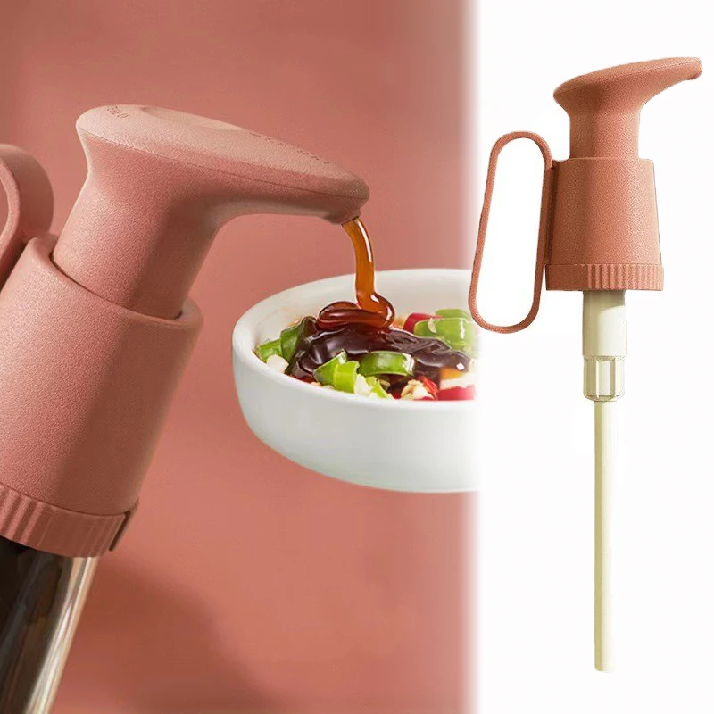 

Jam Bottle Pump Food Grade Oyster Sauce Dispensers Ketchup Vinegar Bottle Head Pressure Push-type Nozzle Home Kitchen Tools