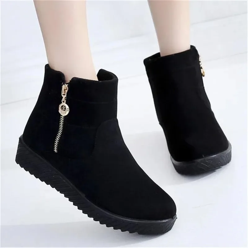 

New Winter Women Warm Ankle Boots Antislip Zipcode Snow Boots Women Winter Shoes Autumn Boots Plus Size 43 Women Shoes