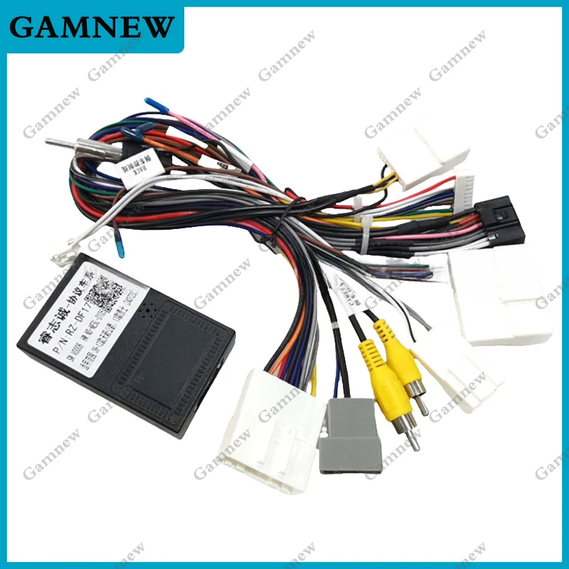 Автомобильный 16-контактный адаптер для аудиокабеля питания с Canbus-коробкой Nissan