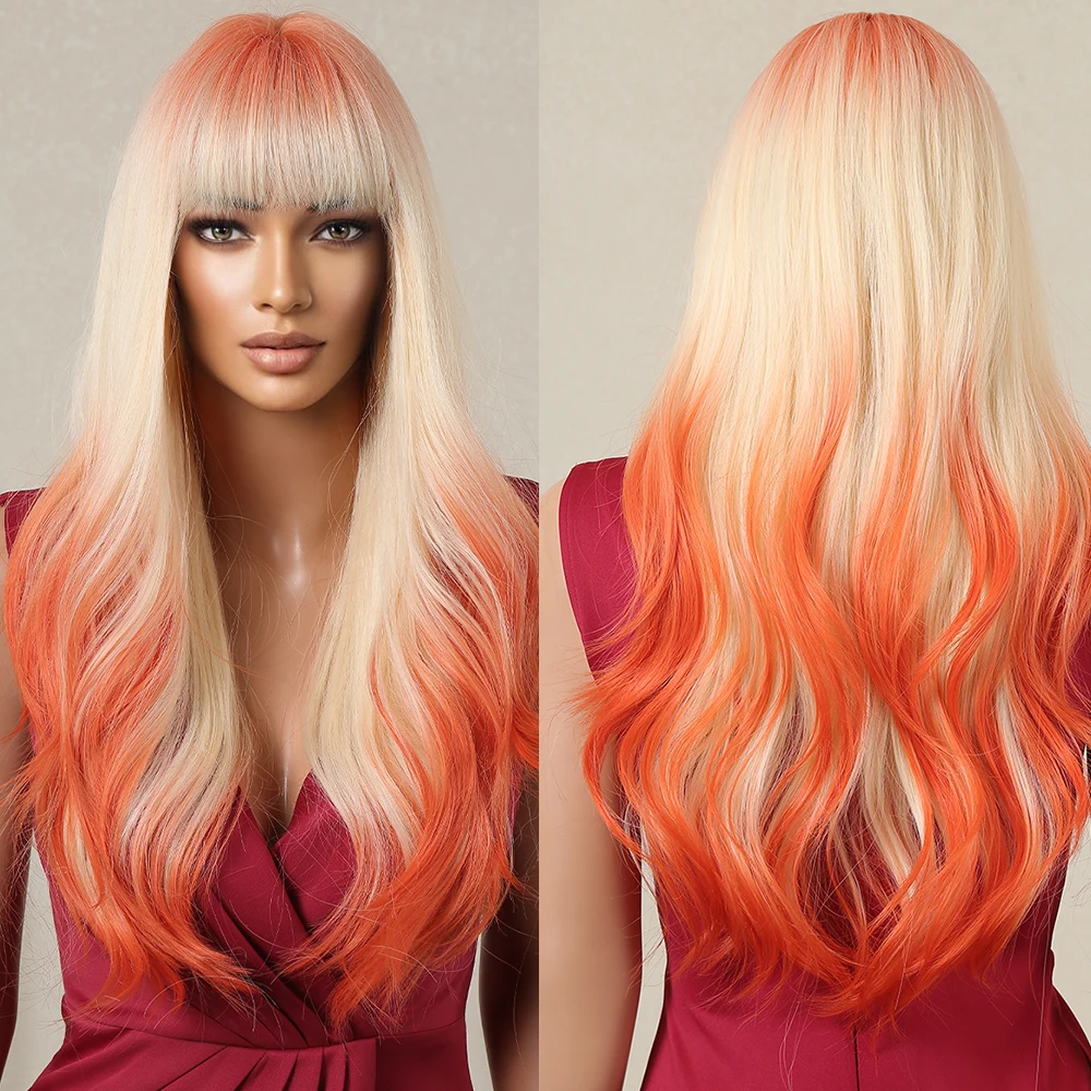 Ful Cosplay Wig With Bangs For Women Halloween Hair Heat Resistant