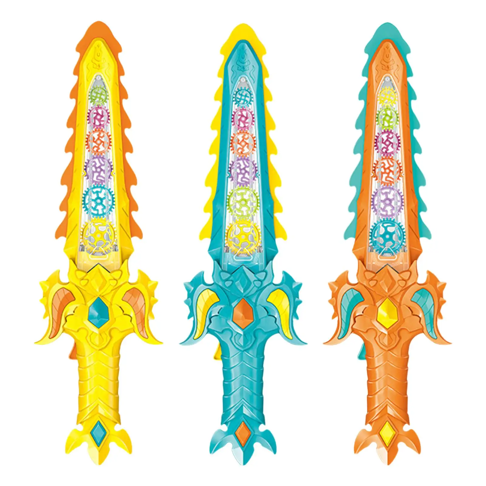 Электрический звуковой и световой меч прозрачного дизайна с подвеской на батарейках, видимый игрушечный подарок детям для мальчиков и малышей.