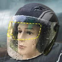 universal type motorcycle helmet water resistant anti rain anti fog film lens stickers riding safety helmet