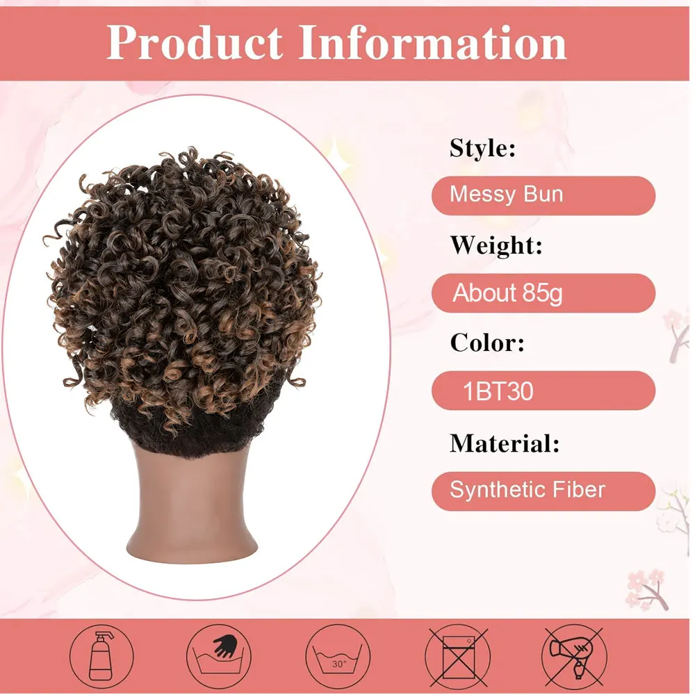 Пучки для вьющихся волос Benehair женщин синтетический вьющийся хвост на шнурке