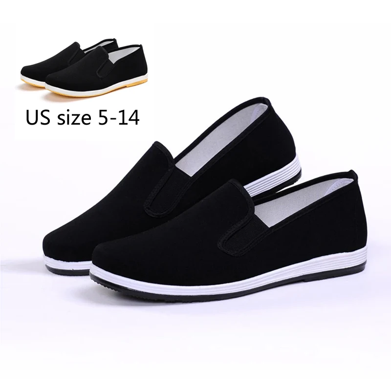 

Men's Casual Shoes Breathable Lightweight Comfortable Kung Fu Bruce Lee Tai Chi Old Beijing Cloth Shoes Driving Work Non-Slip