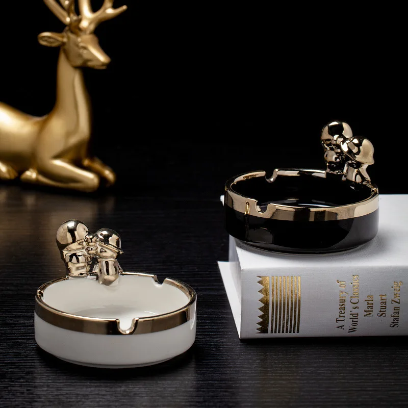 Креативная керамическая пепельница ручной работы для отеля гостиной настольные