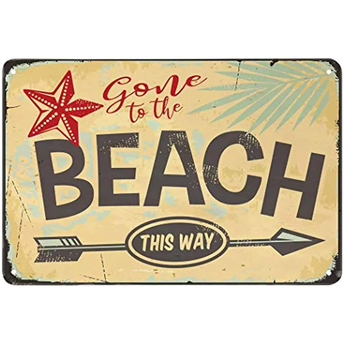 

Beach Tin Sign Star Arrow Tree Leaf Plant Nature Ocean Palm Tropical Sand Relax Surf Metal Tin Signs for Cafes Bars Pubs 8x12 In