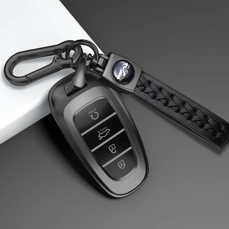 

Чехол из ТПУ для автомобильного дистанционного ключа, брелок для Hyundai Tucson Solaris Sonata Hybrid NEXO NX4 Santafe DN8 3, 4 кнопки, сумка, аксессуары