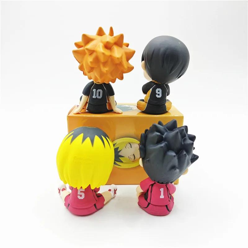 Фото Фигурки Аниме Haikyuu 4 шт., экшн-фигурки Bokuto Kotaro Akaashi Keiji Oikawa Tooru Iwaizumi Hajime, версия Q, ПВХ игрушки, 5 см №5