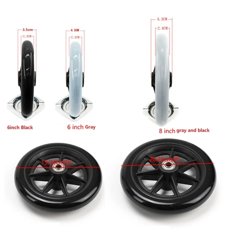Универсальное переднее колесо с колесом 6/8 дюйма аксессуары для инвалидных