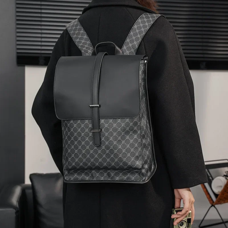 

Новинка 2023, модный мужской рюкзак, дорожная сумка, роскошный брендовый дизайн, вместительный школьный рюкзак из искусственной кожи, сумка на плечо