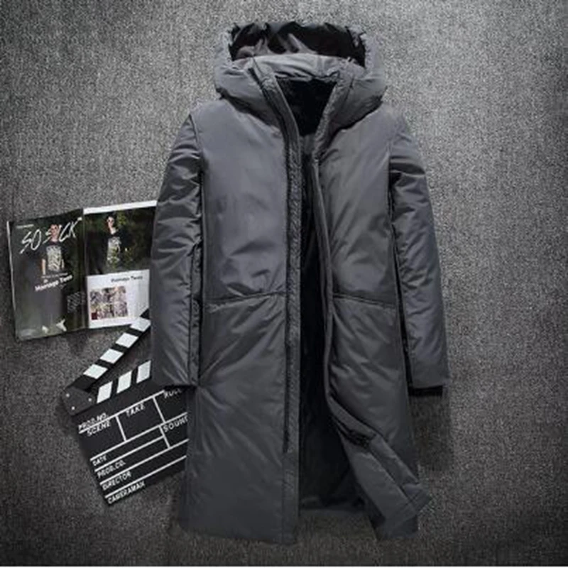 Warm Thick Winter Down Jacket Men Brand Clothing Top Quality X-Long Male White Duck Down Coat Size S-4XL