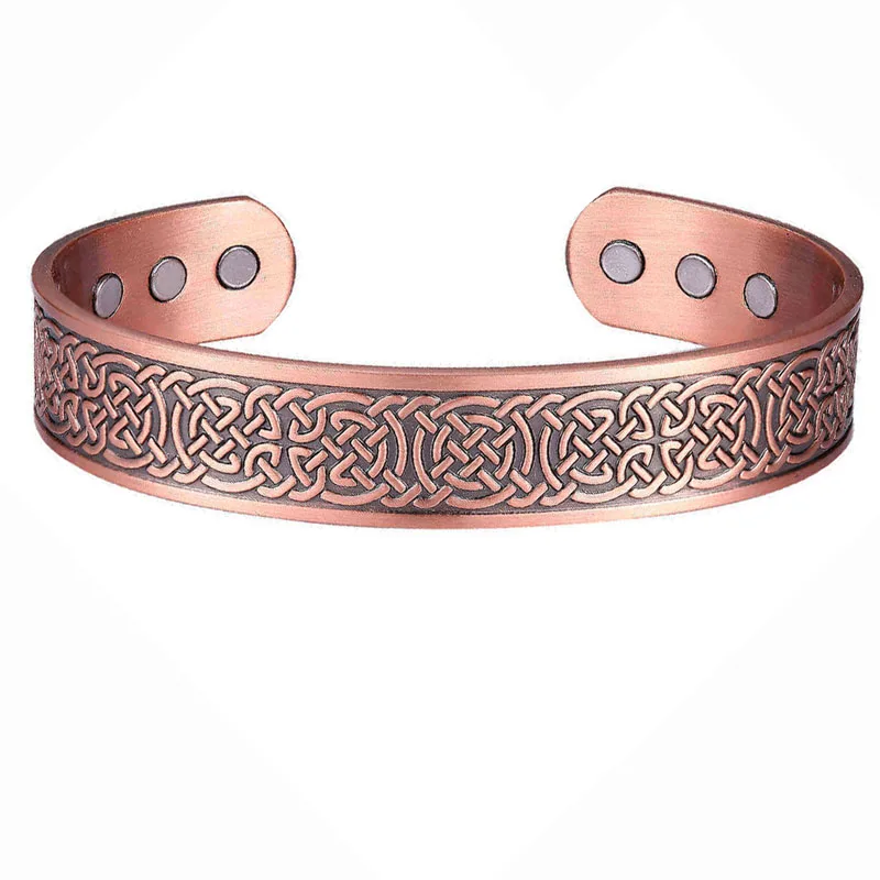 

Vintage Antique Pure Copper Women Bangle Powerful Magnetic Bangle for Men Gift Healing Charm Bracelet Jewelry