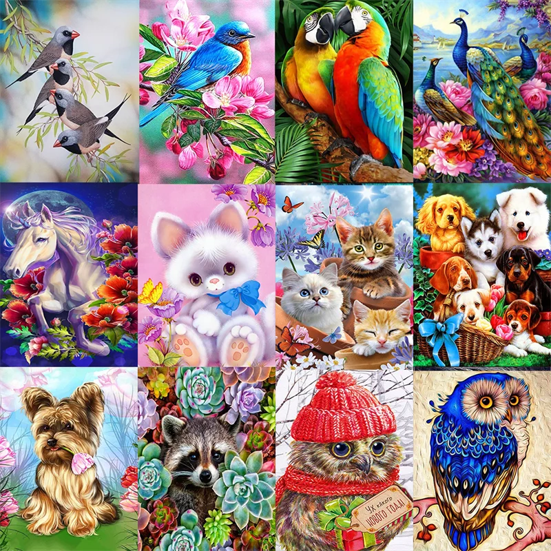 

Landscape Series Cross Stitch 14CT metallic aida Ecological Cotton Thread Embroidery Home Decoration birds