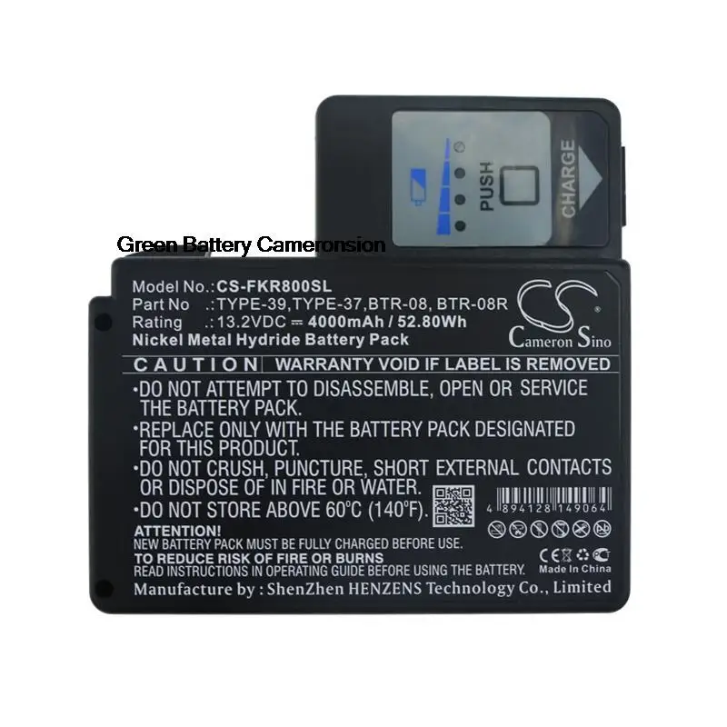 

Камера GreenBattery CameronSino, 4000 мАч, 13,2 Вт-ч, в, съемка, тест для Fujikura, тип 39, фотография