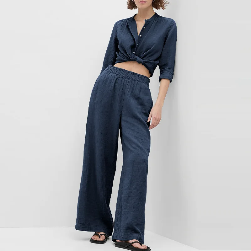 Пижама женская из муслина 100% хлопок 2 предмета