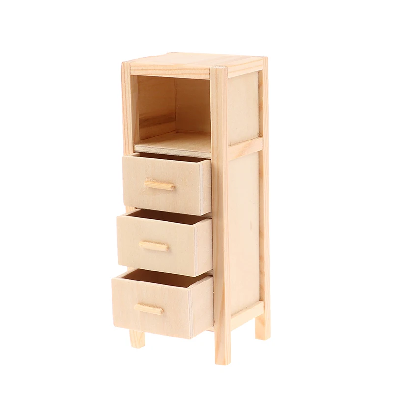 

1:12 Dollhouse Miniature Storage Cabinet Chest Of Drawers Locker Vertical Model Furniture Home Model Decor Toy Doll House Access