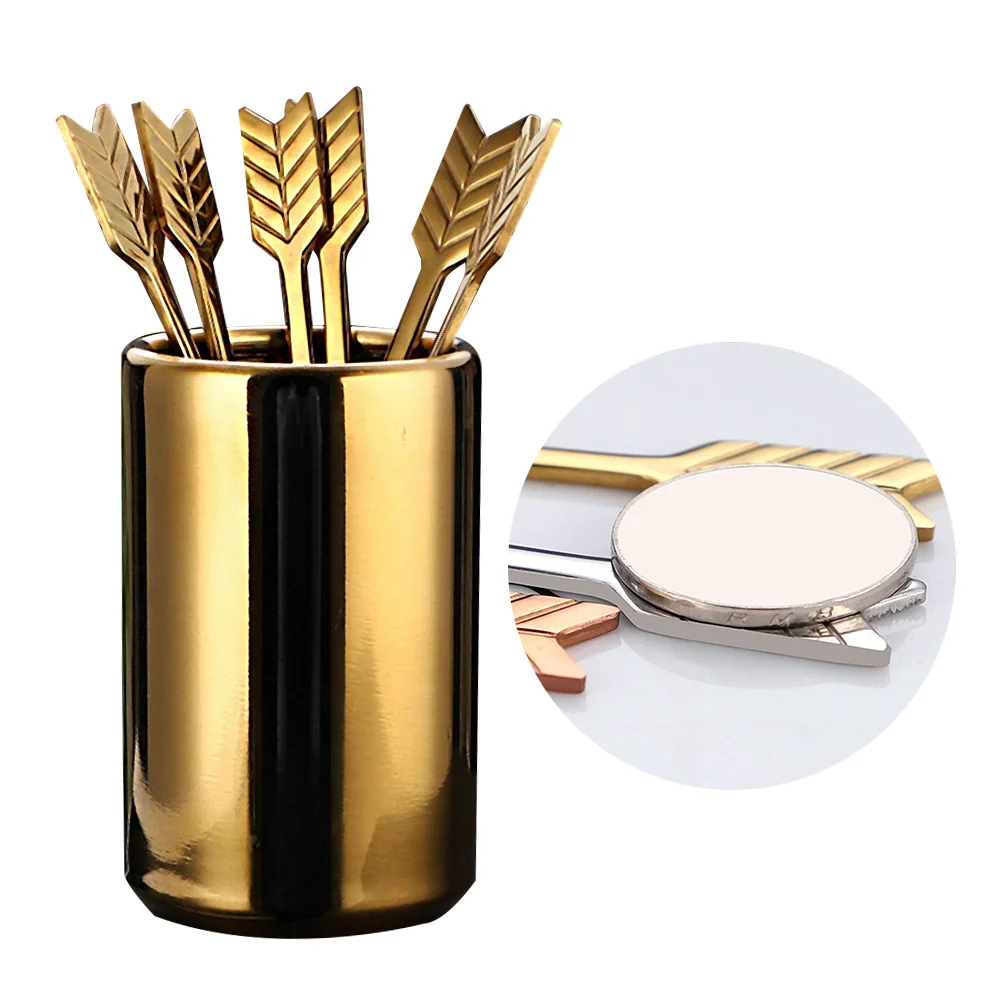 

Picks Fruit Stick Cartoon Steelcupcakedessert Forks Home Toppers Cocktail Metal Garnish Decor Stir Sticks Appetizers Drink Party