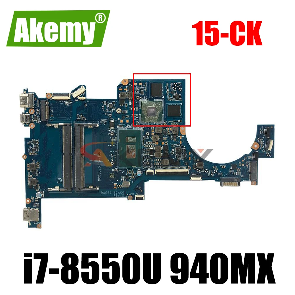 

Оригинальная материнская плата для ноутбука HP Pavilion 15-CK DAG77MB18C0 L01683-001 940MX 2 Гб GPU i7-8550U CPU