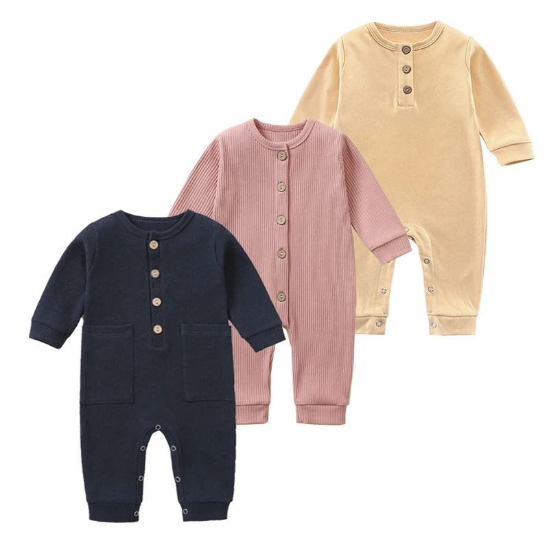 Baby Rompers Newborn Sleepsuits 100% Cotton Pajamas Autumn Spring Soft Sleepwear 3pcs Sleepers Ropa De Bebe Grow Growing Toddler