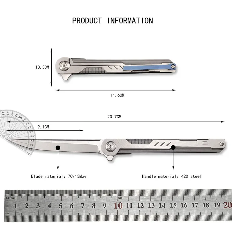 Открытый механический карманный нож 7Cr13Mov стальное лезвие открытый тактический