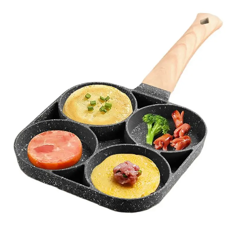 

Deep Frying Pan Four-Hole Grill Chinese Omelette Durable Pancake Non-Stick Frying Pans Square Omelet Pots Crepe Maker Nonstick