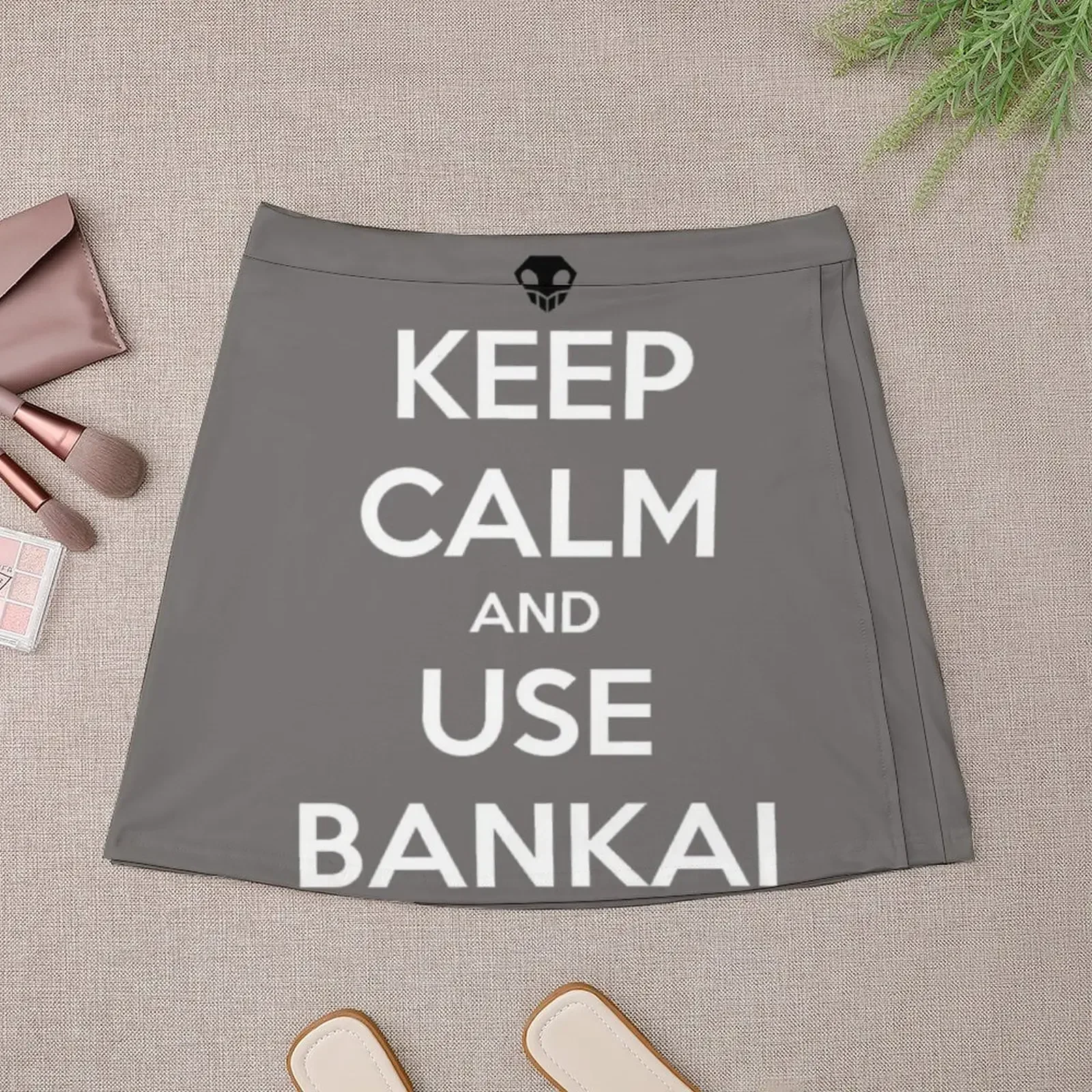 Сохраняйте спокойствие и использовать мини-юбка Bankai винтажная одежда 90-х годов