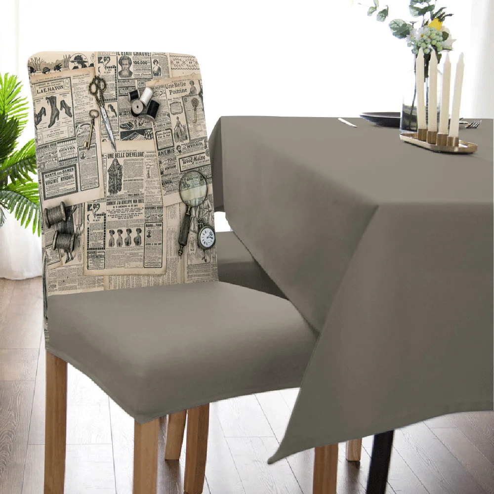 Европейская ретро старинная газета круглая скатерть водонепроницаемая