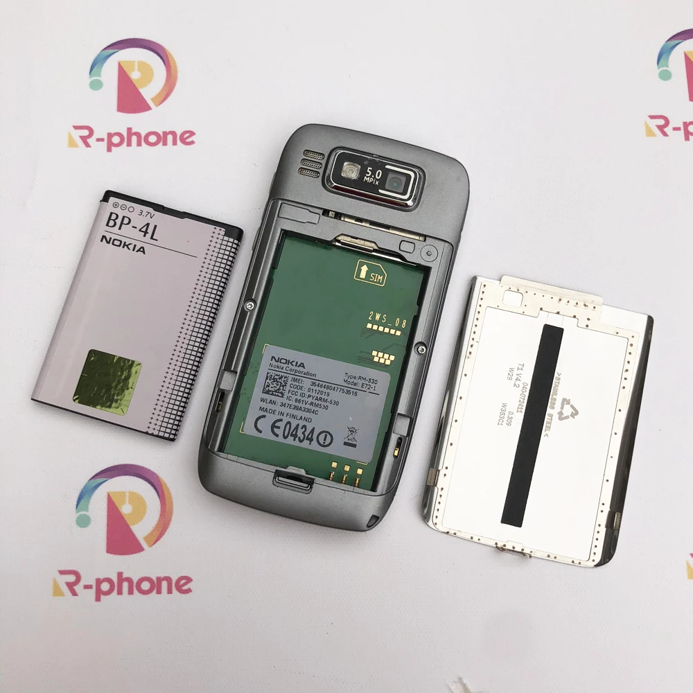 Nokia E72 отремонтированный мобильный телефон GSM 3G Wifi 5MP английская клавиатура