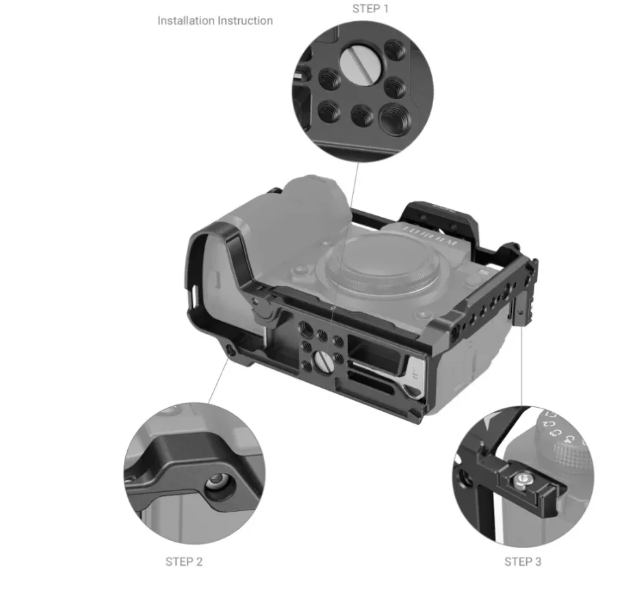Многофункциональная клетка SmallRig для FUJIFILM X-H2S с быстросъемной пластиной Arca-Swiss FT-XH