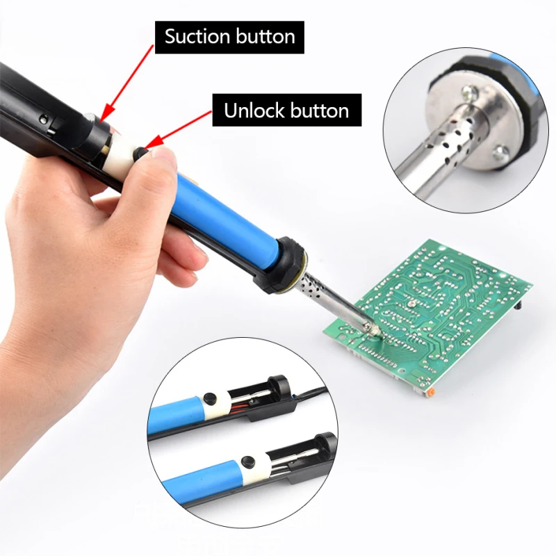 

110V/220V EU/US 40W Electric Dual-Use Desoldering Solder Sucker Soldering Suction Pump Tin Supplies- Vacuum Power Welding Tools