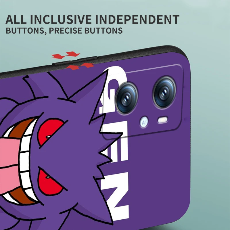 P-Pokemons G-Gengguis мультфильм для OPPO Find X6 X5 X3 A54S A5 A94 A16 A53S A57 A74 A72 A98 A78 A96 A9 5G черный мягкий