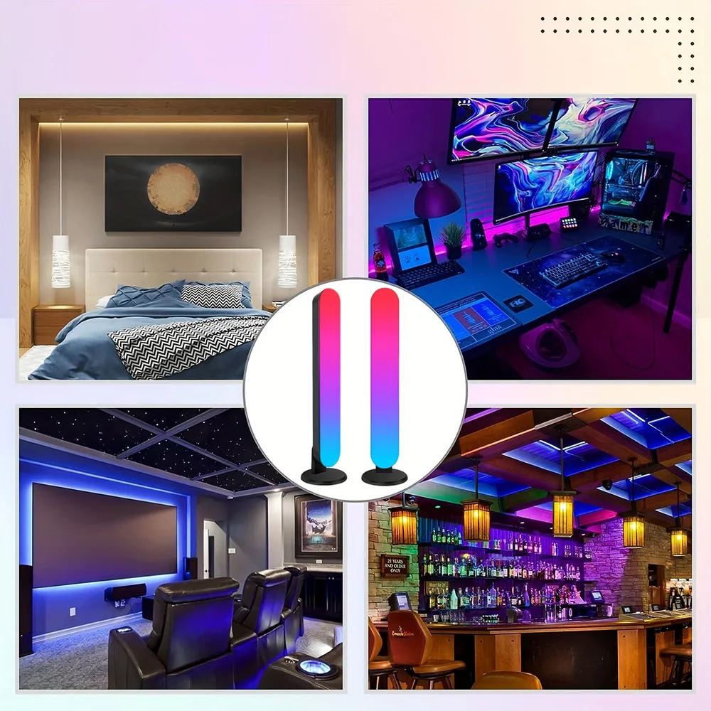 RGB Pickup Light Музыкальные ритм-огни Модернизированная USB-перезаряжаемая модель