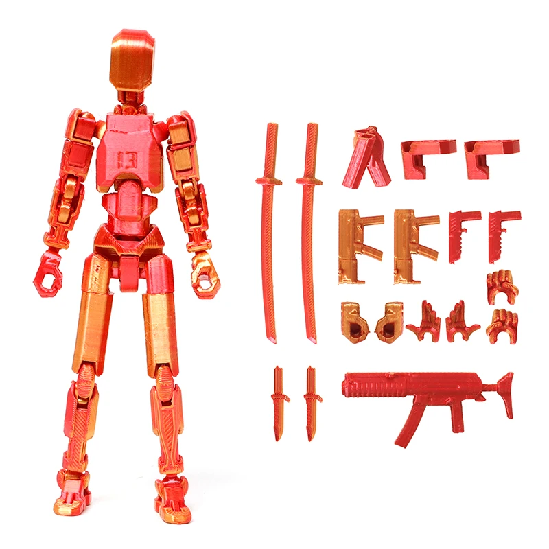 Многошарнирный подвижный робот с 3d принтом манекен Toyslucky 13