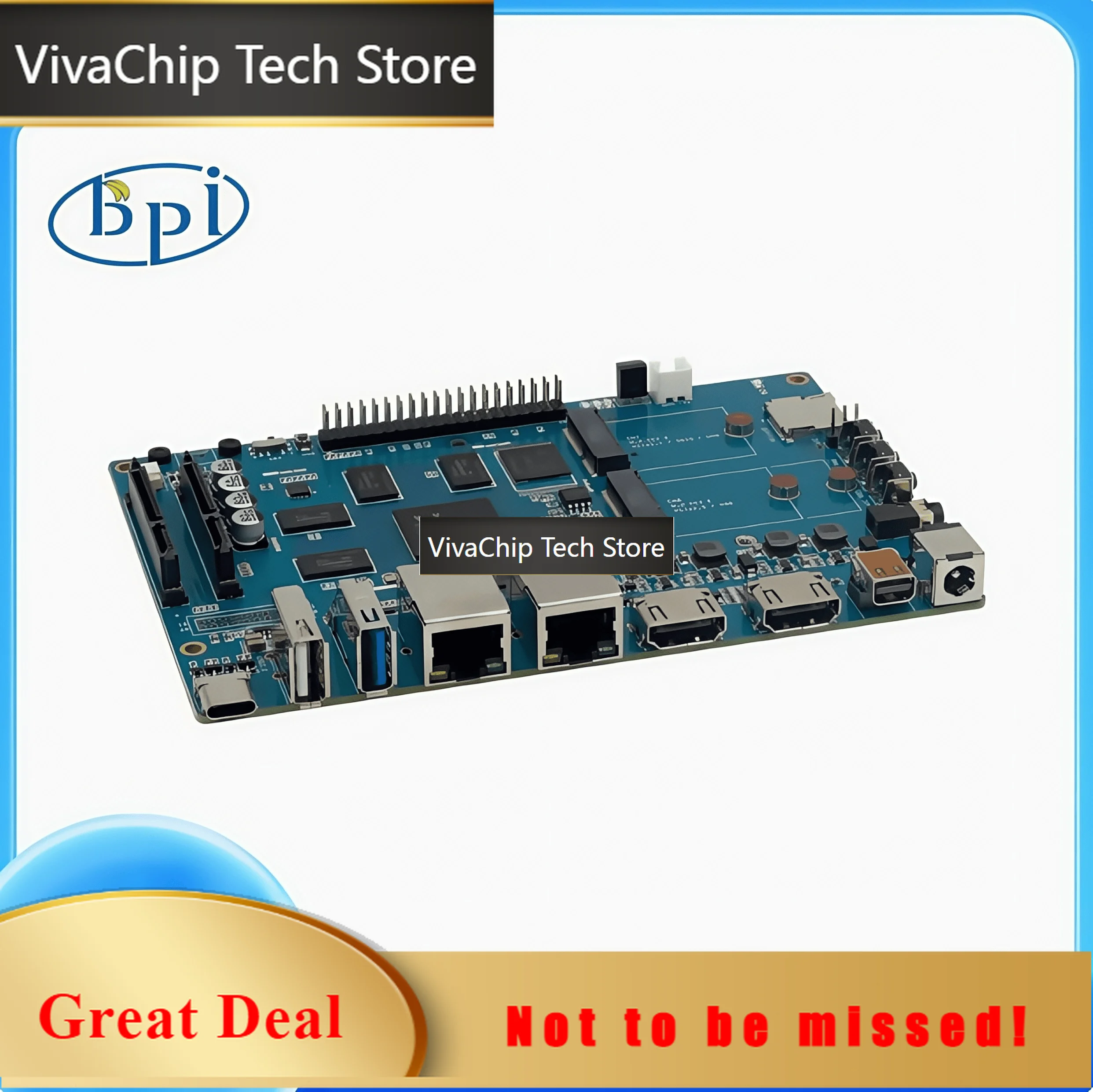 Фото Плата для разработки маршрутизаторов VivaChip TechBanana Pi BPI-W2 Nas с открытым исходным кодом использует дизайн Realtek RTD1296 №1