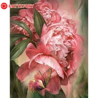 gatyztory acrylic painting by numbers iris canvas painting craft colourful flowers diy pictures by numbers artwork home decor
