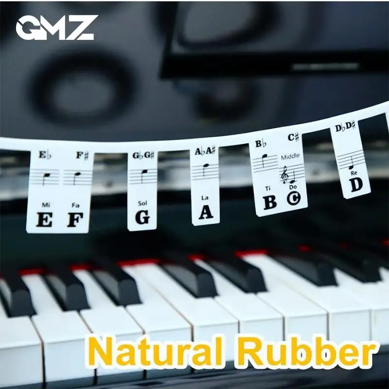 

Key Piano Stave Note Sticker 88-Key Piano Keyboard Stickers Black And White/Multicolor Electronic Keyboard Symbol For Piano Keys