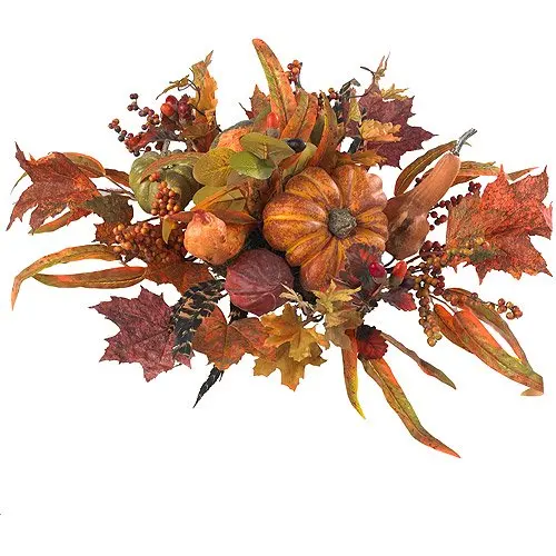 

Floral Wreath Stunning Artificial Orange Floral Wreath Harvest Centerpiece