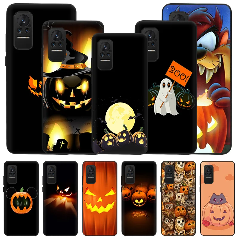 For Xiaomi Poco X3 Pro Pumpkin Halloween Black Phone Case Mi X3 NFC Civi M3 Pro F3 GT F1 9T CC9E 9 SE 8 A2 Lite Redmi 10 Cover