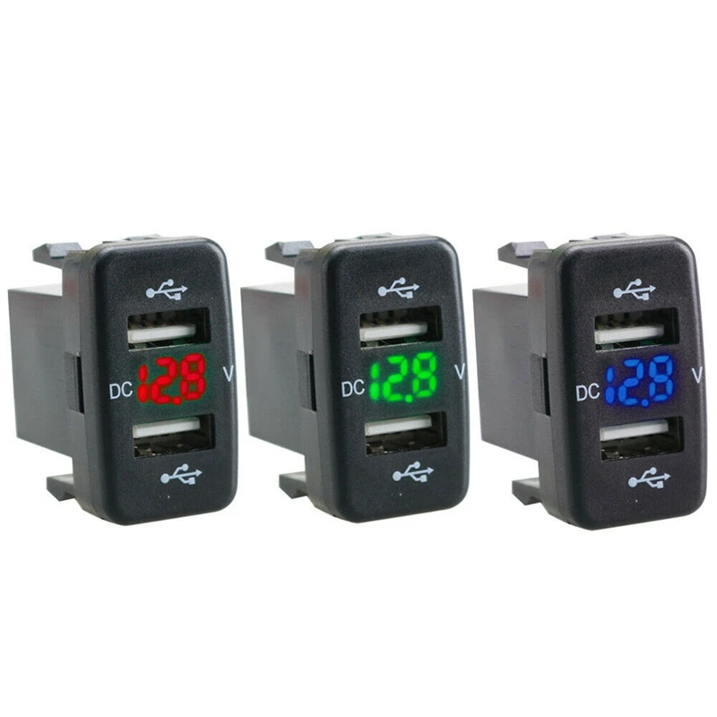 3 шт. автомобильное зарядное устройство с двумя USB-портами