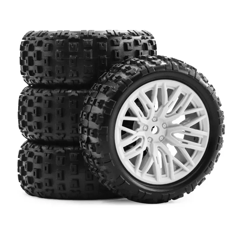 TRXS 4 шт. обновленные ступицы колес в стиле дерева и шины для скального тента Arrma 1/18