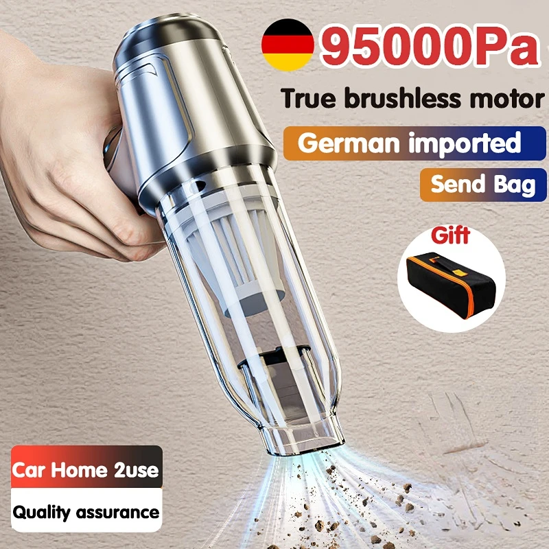 

95000Pa 3in1 Car Wireless Vacuum Cleaner 120W Blowable Cordless Home Appliance Vacuum Home & Car Dual Use Mini VacuumCleaner